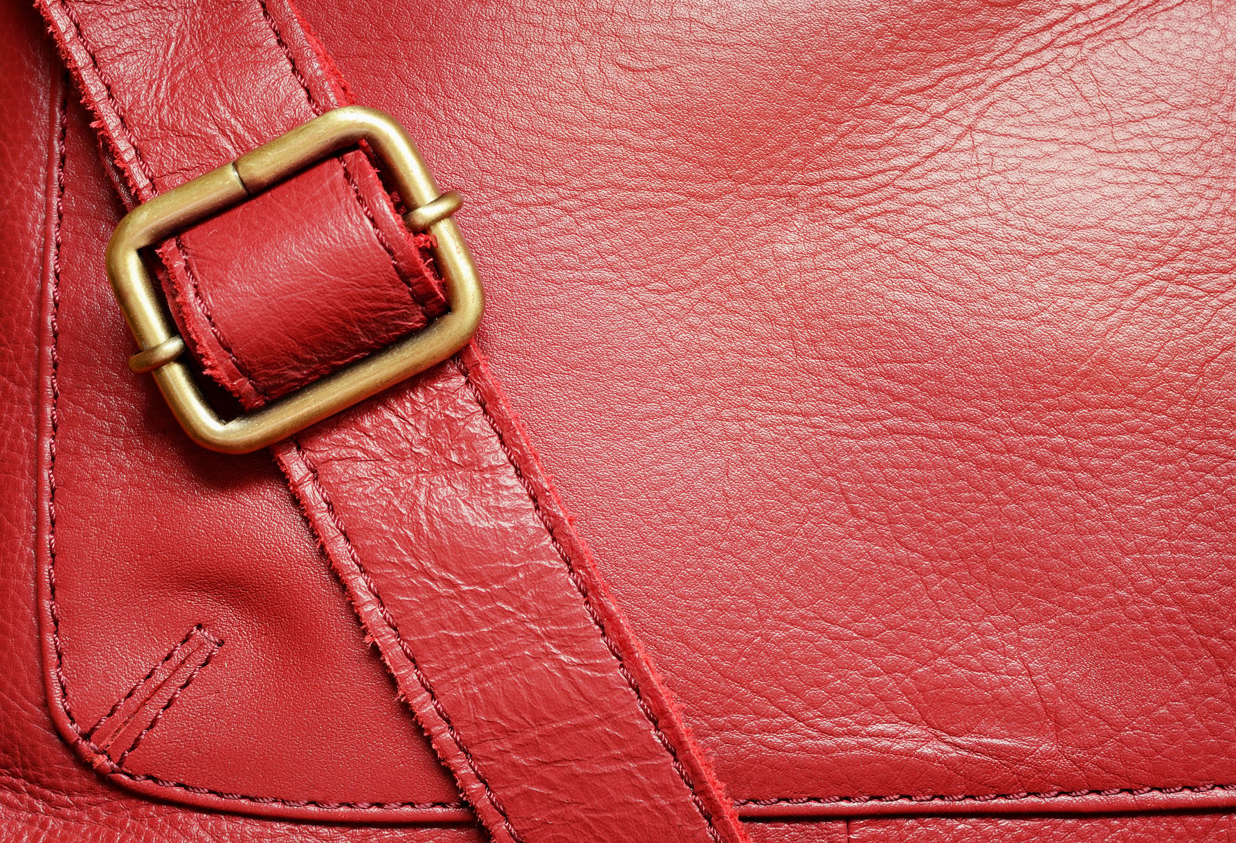 Red leather bag